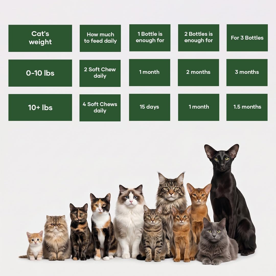 Hairball Formula for Cats – Soft Chews with Omega-3 & Biotin