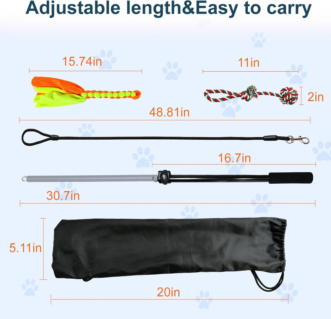 Flirt Pole for Dogs Interactive Dog Toys for Large Medium Small Dogs