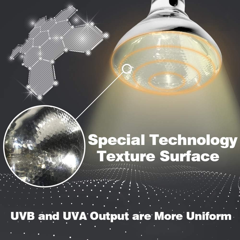 LUCKY HERP 100 Watt UVA+UVB Full Spectrum Vapor Heat Lamp Bulb