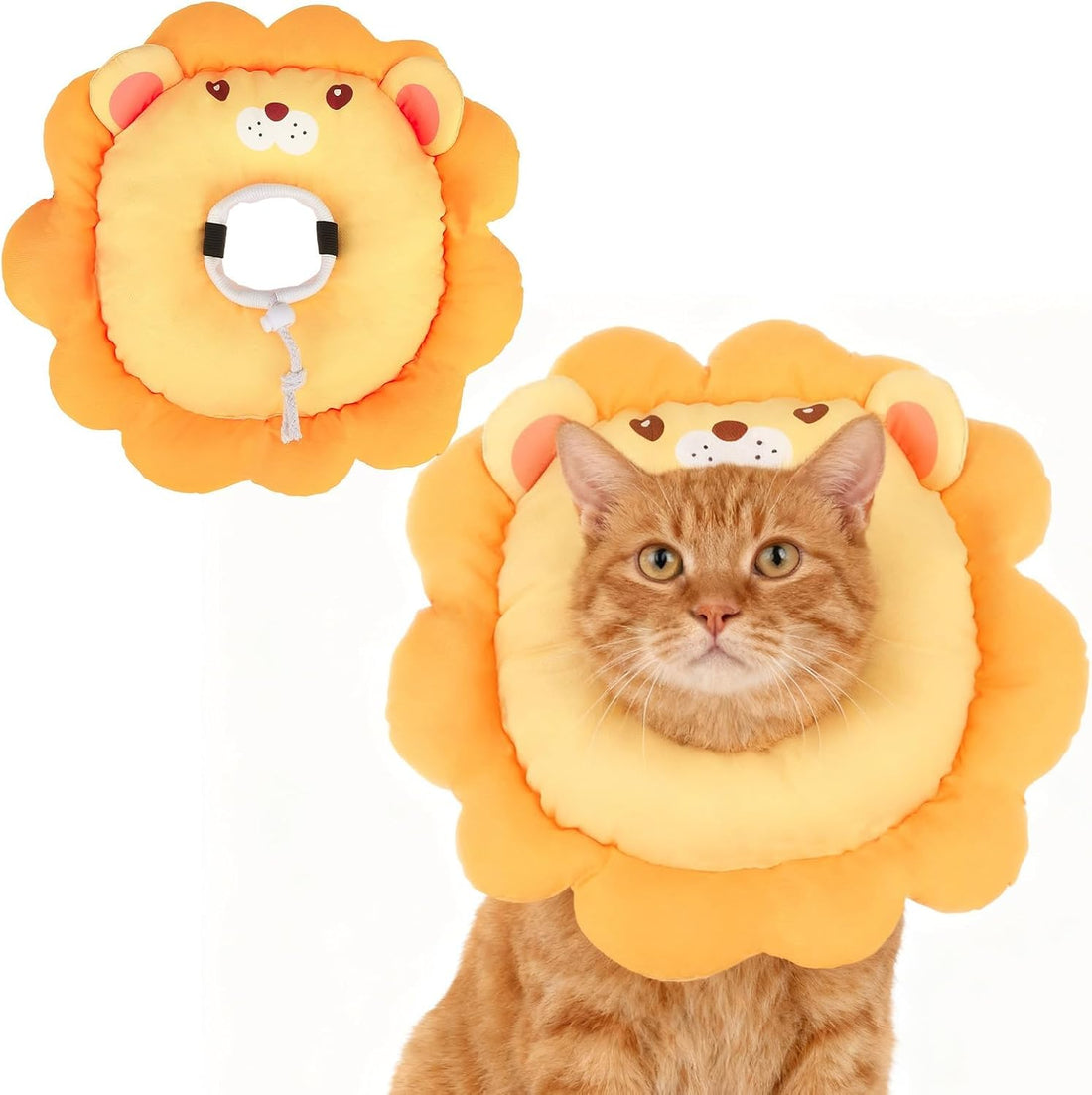EXPAWLORER Cat Cone Collar Soft,Adjustable Neck Elizabethan Pet Cone