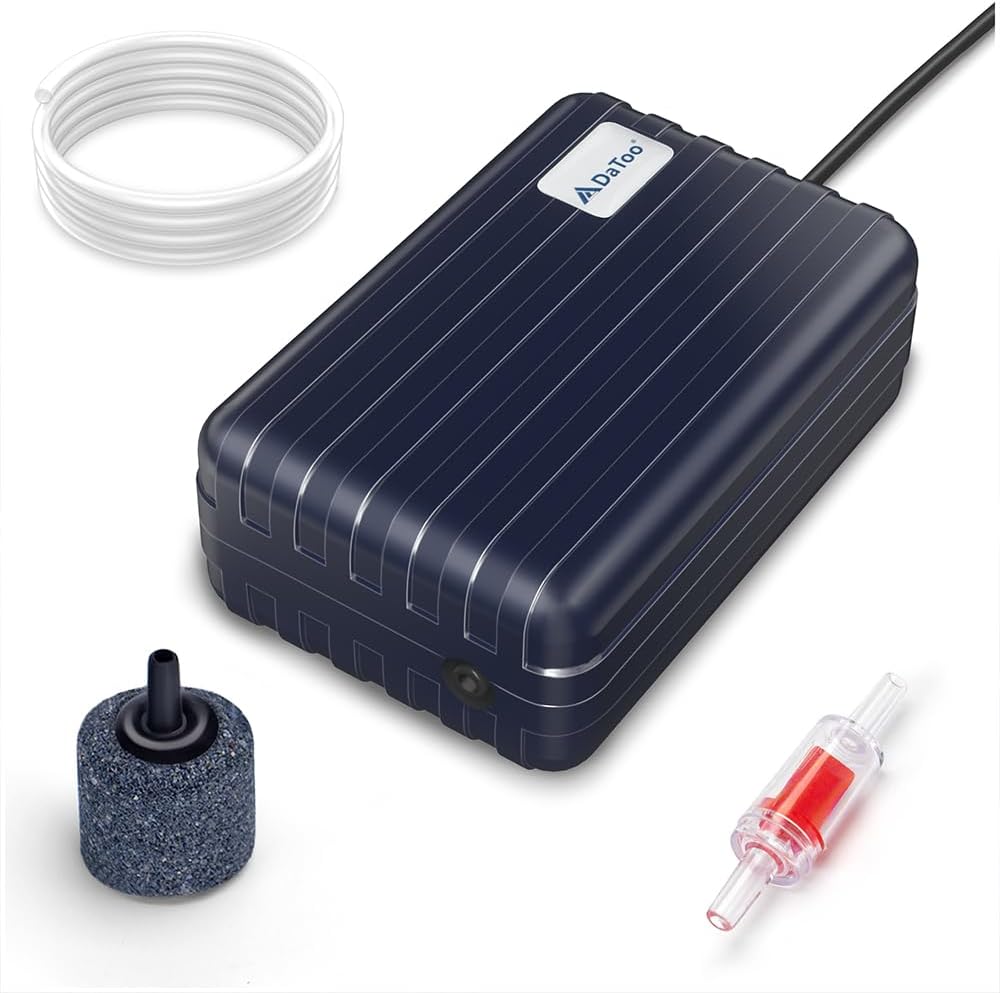 DaToo Aquarium Air Pump Compact Fish Tank Air Pump Quiet Aquarium
