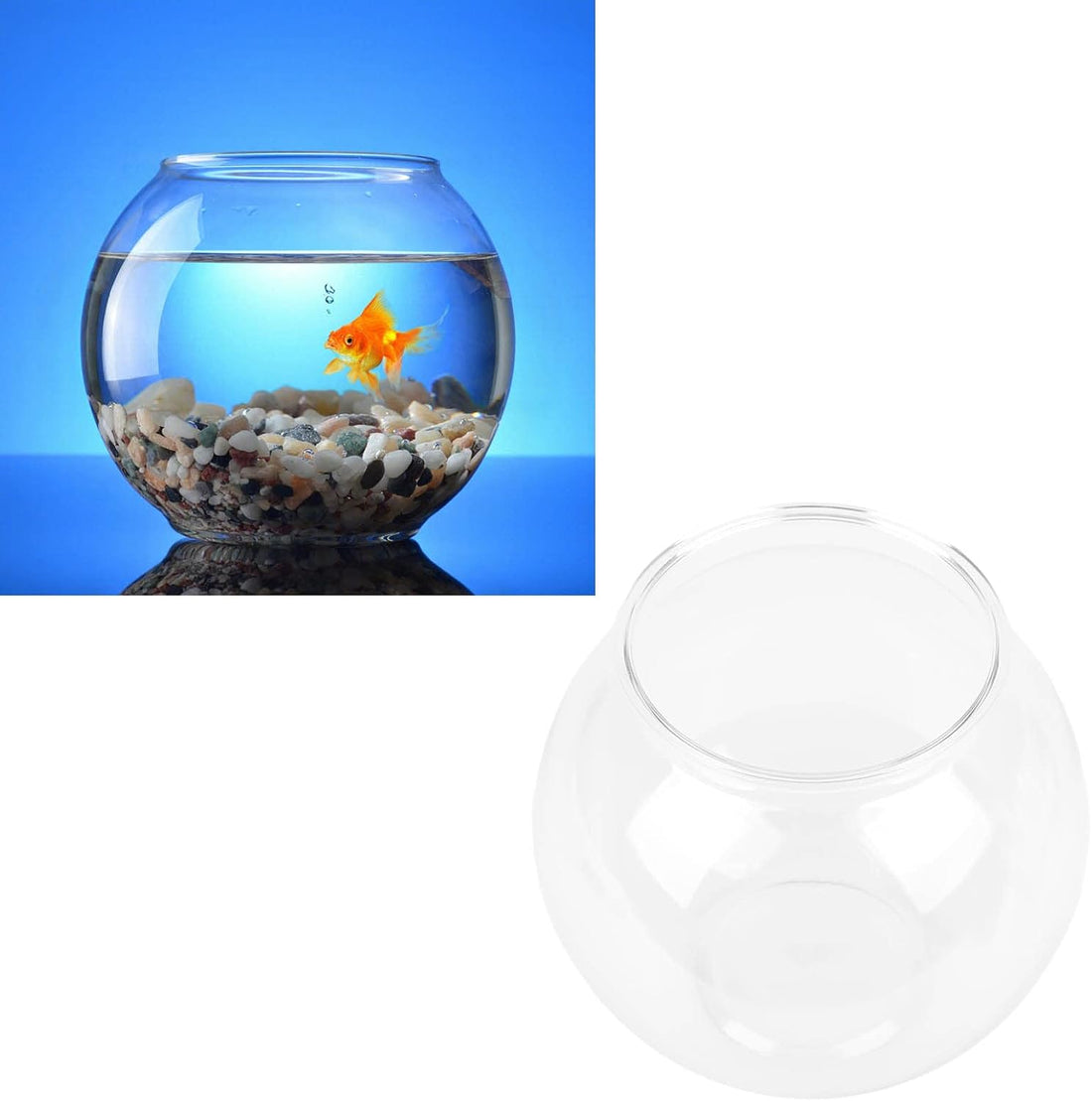 Plastic Fish Bowl, Unbreakable Small Round Fish