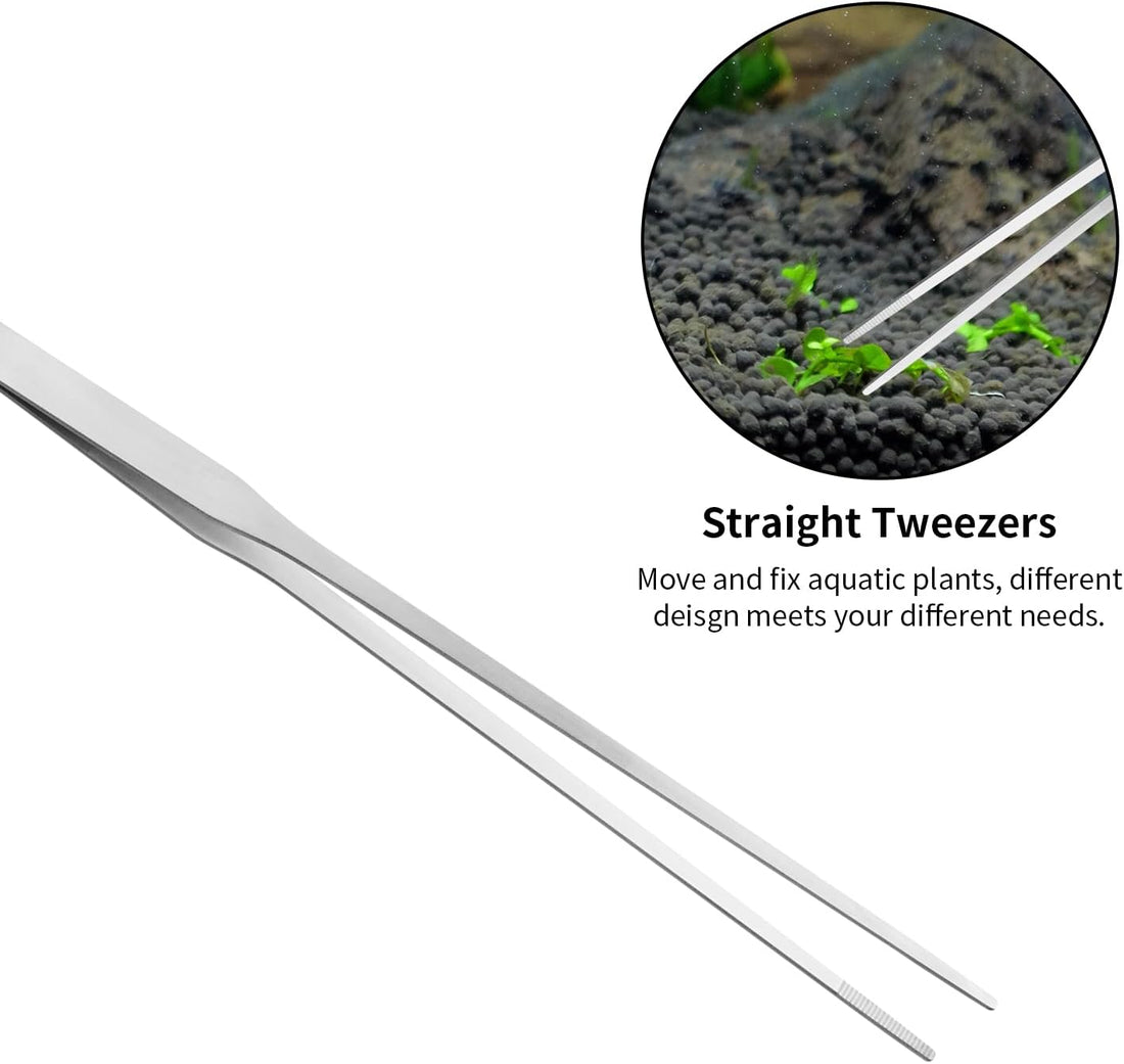 Ohtomber 4PCS Aquascape Tool Aquarium Kit with Tweezers Scissors