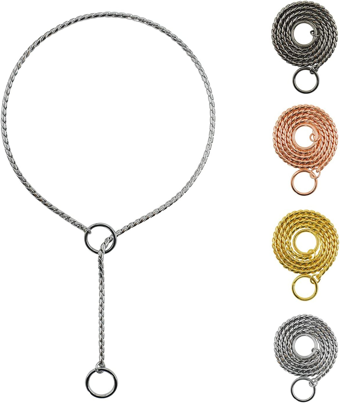 Heavy Duty Dog Choke Collar Slip Dog P Chain Snake Collar Plating