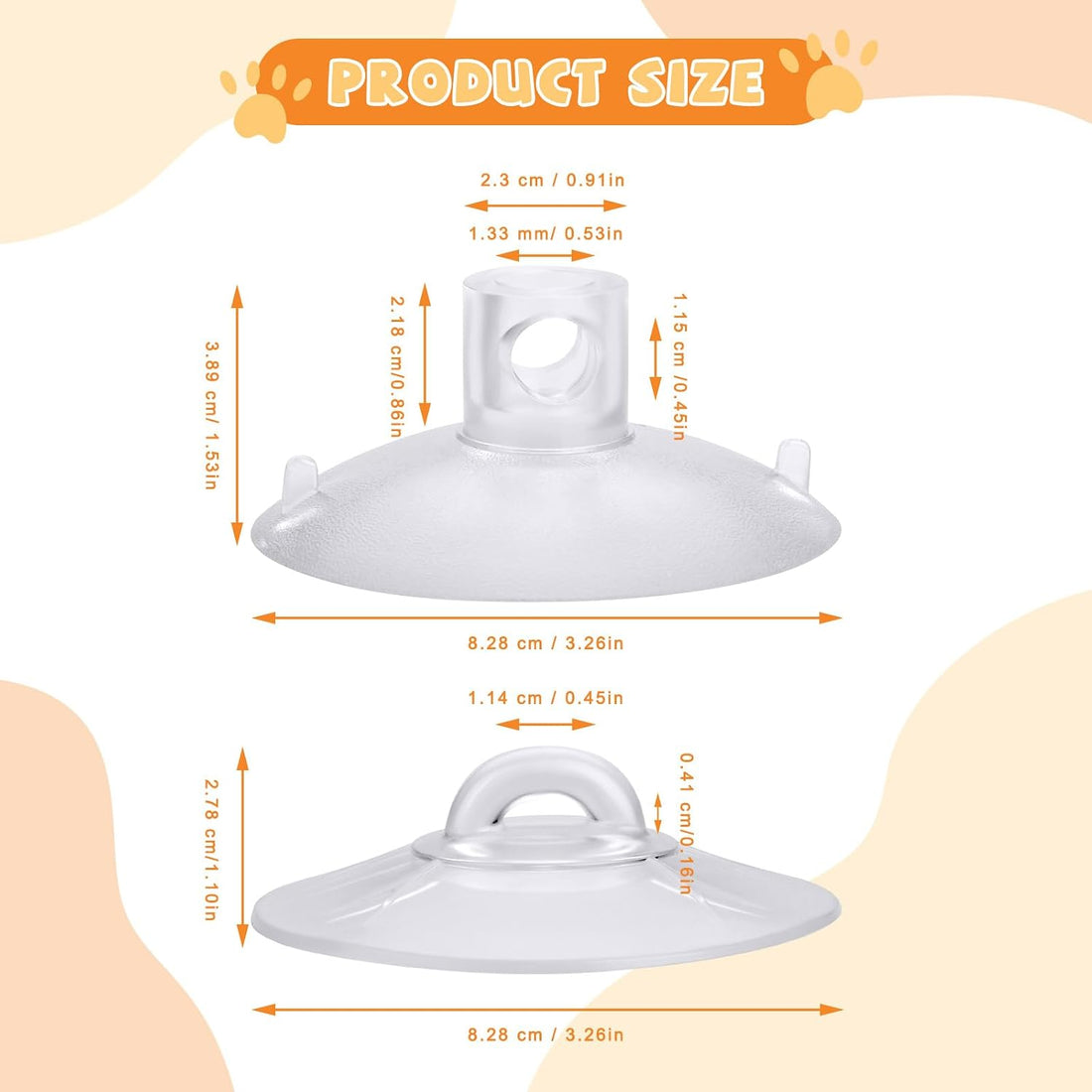4 Pieces Cat Window Perch Suction Cup