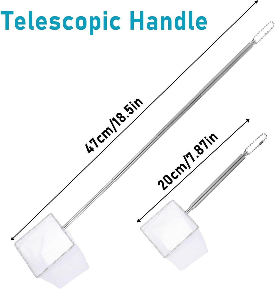 4 PCS Fish Tank Shrimp Net Extendable Handle