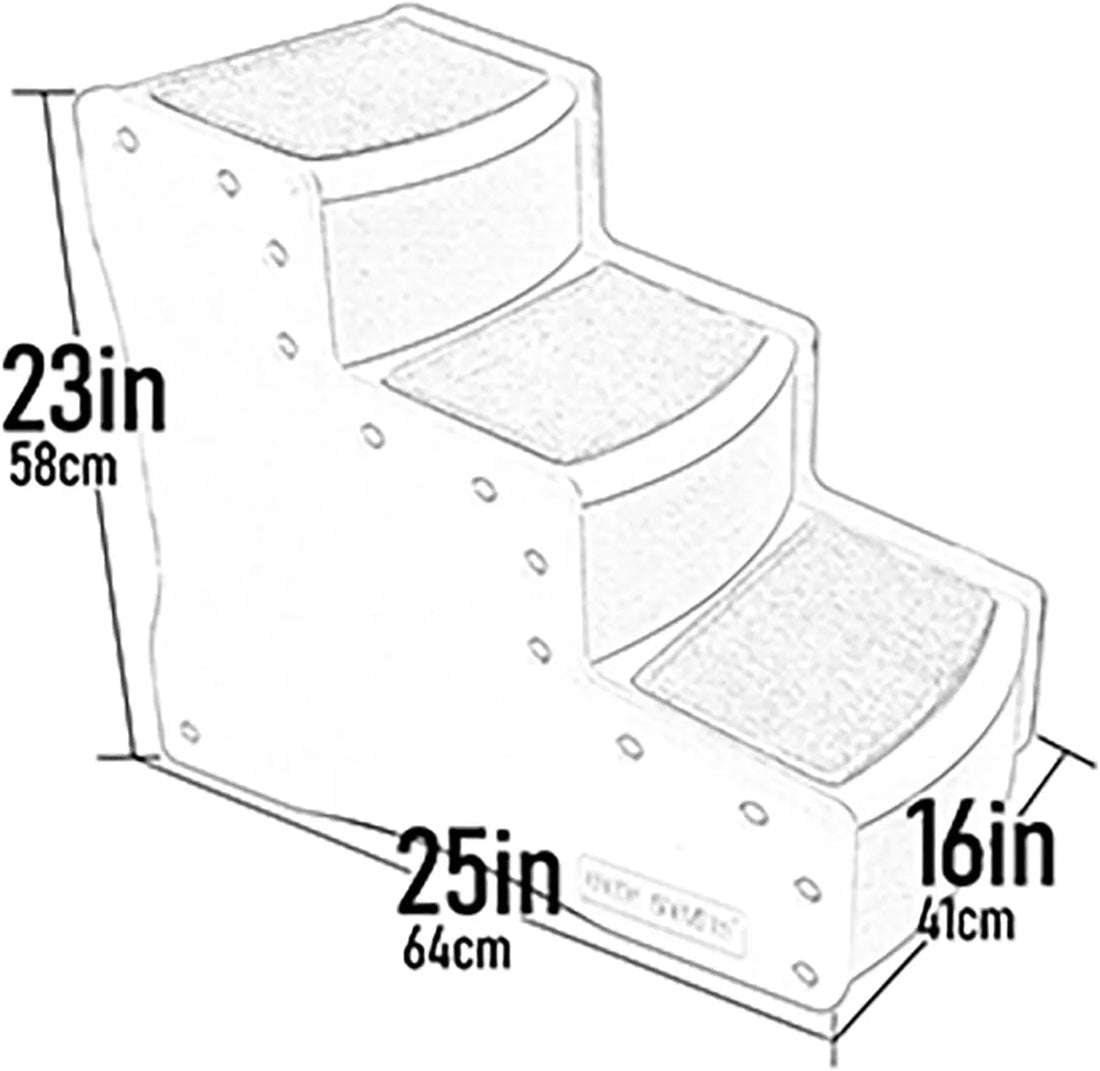 Pet Gear Easy Step III Pet Stairs, 3 Step for Cats/Dogs