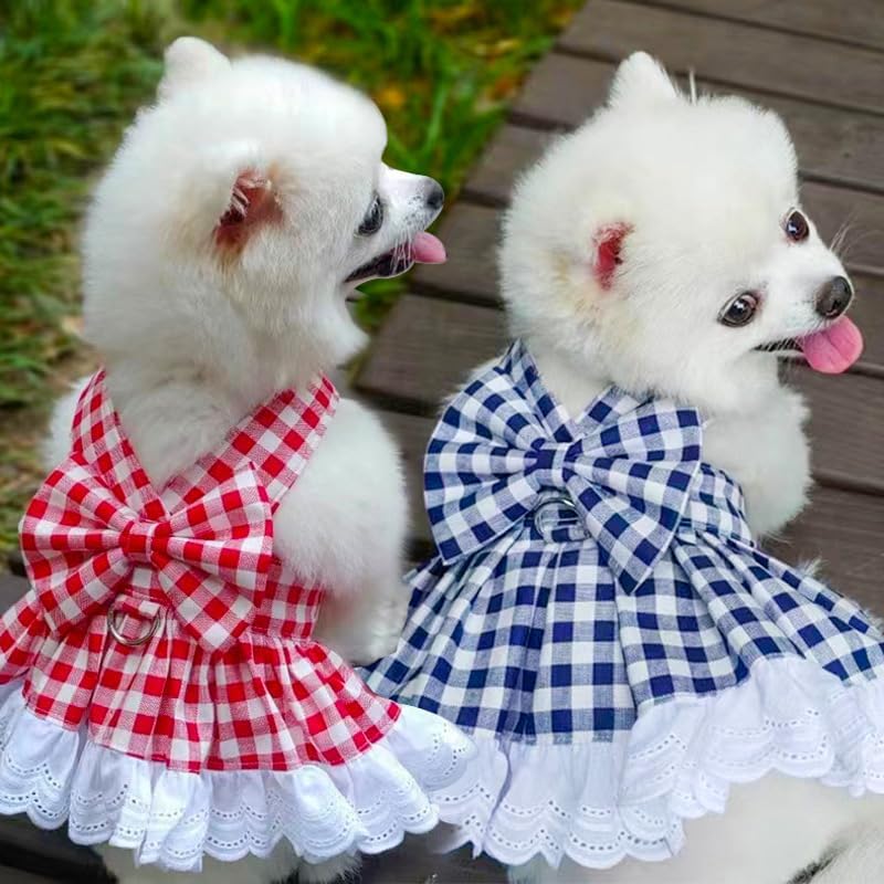 Plaid Pet Dress - Cute Dog & Cat Checkered Outfit