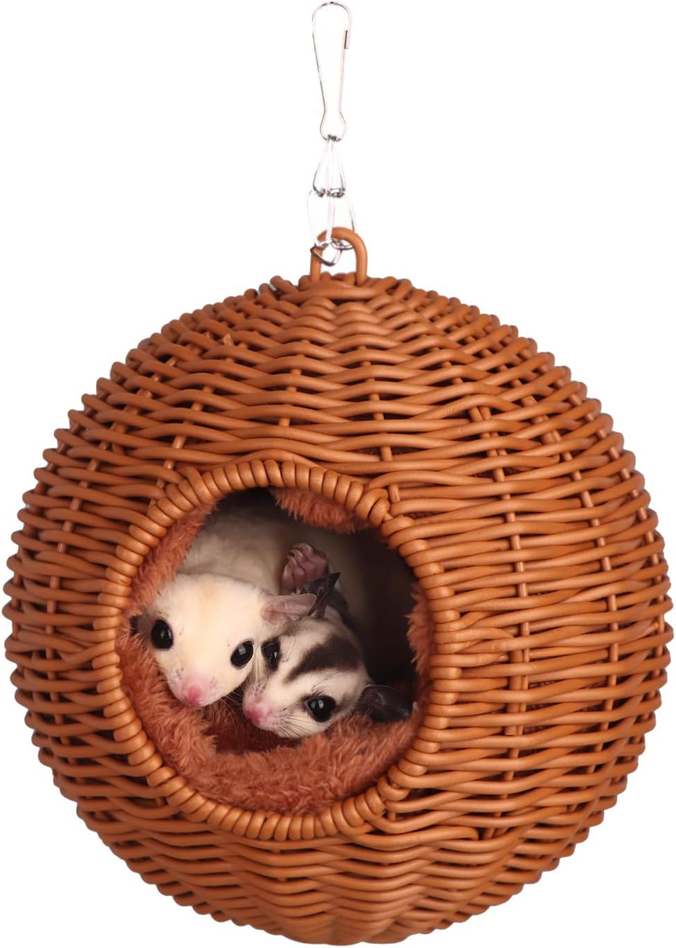 Small Animal Hammock, PP Rattan Hiding Place with Removable Cotton