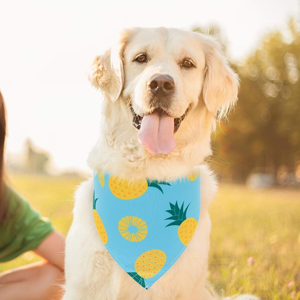 EXPAWLORER Dog Cooling Bandana Set - 4 Pack Hawaiian Dog Bandanas