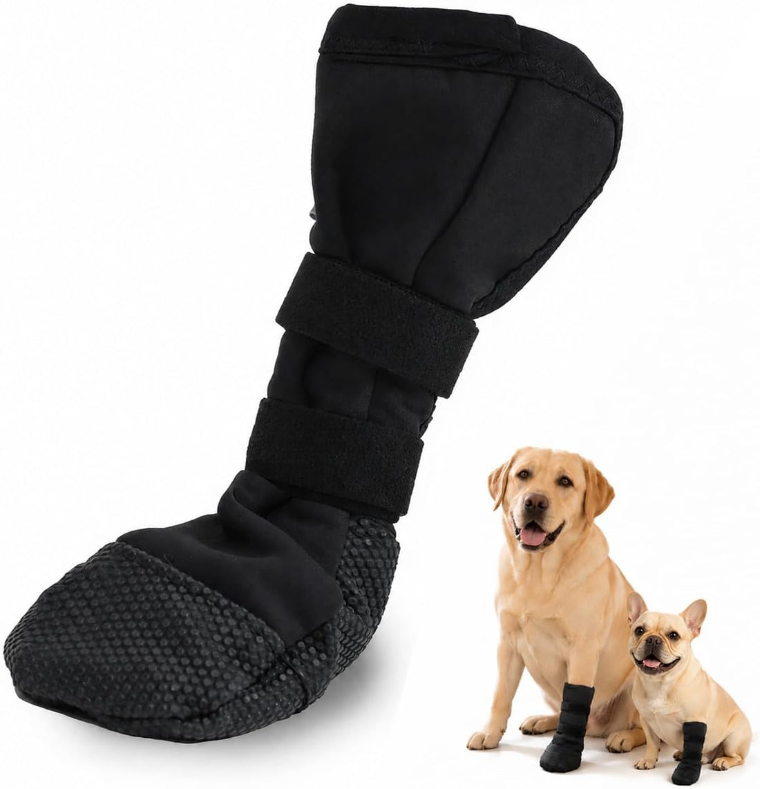 Waterproof Dog Boots for Small &Medium Dogs, Stay-On Paw Protectors