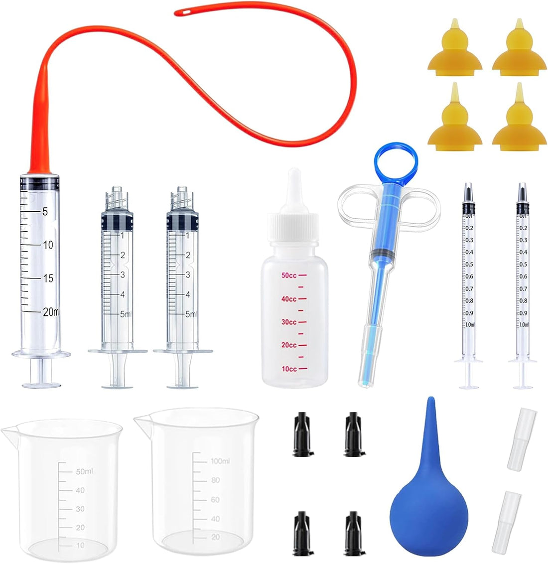 Kitten Bottle Feeding Kit, Newborn Nursing Bottle with Silicone