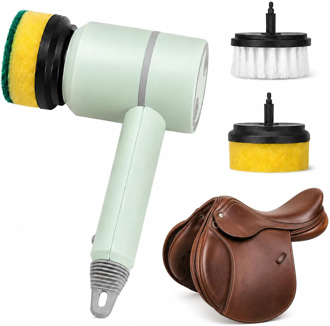 Cordless Electric Tack & Saddle Cleaner, Leather Polisher