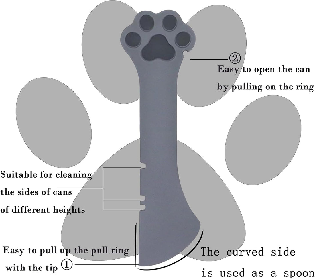 SJANE Cat Food Can Spoons & Can Lids | 4 Pcs | Multi-function Opener