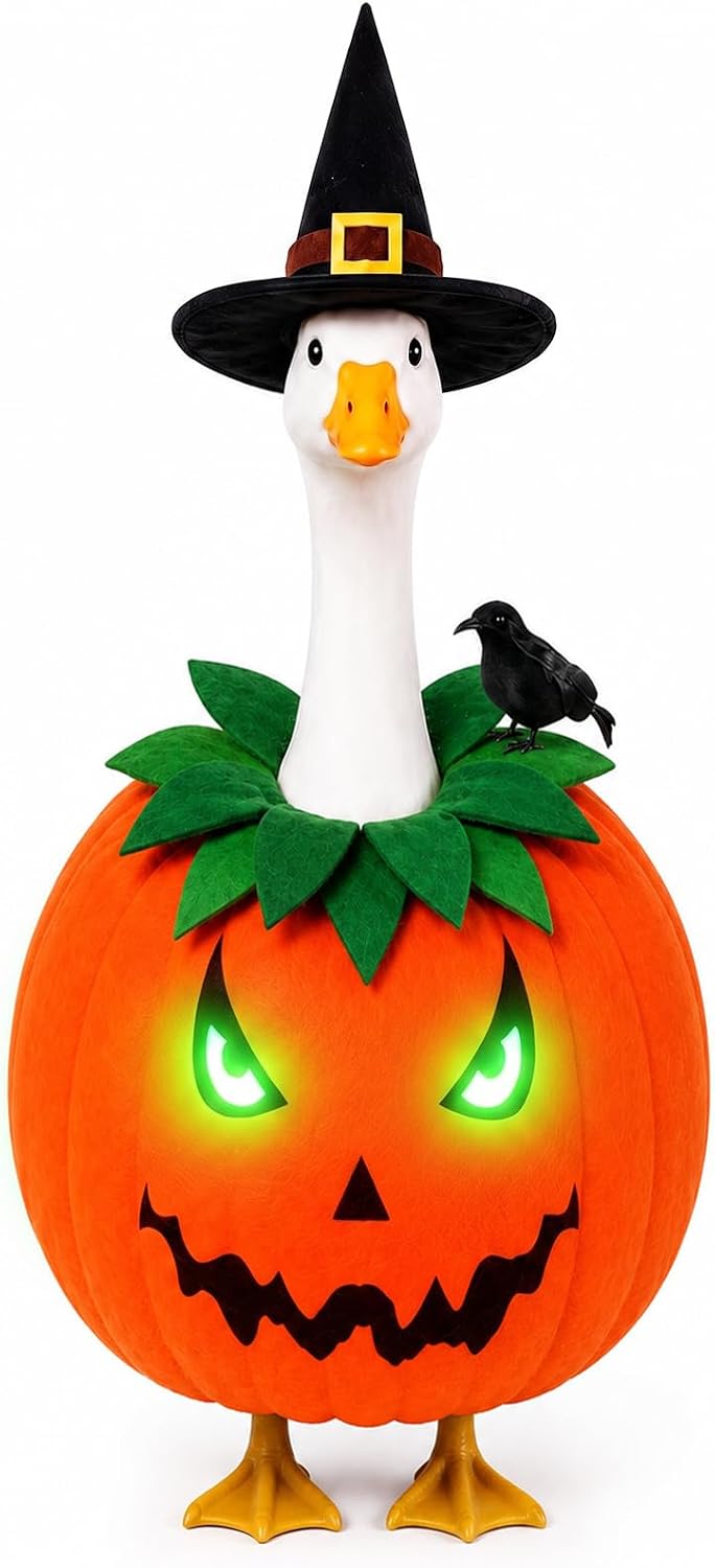 Halloween Goose Outfit Witch Porch Goose Clothes for Outdoor Lawn