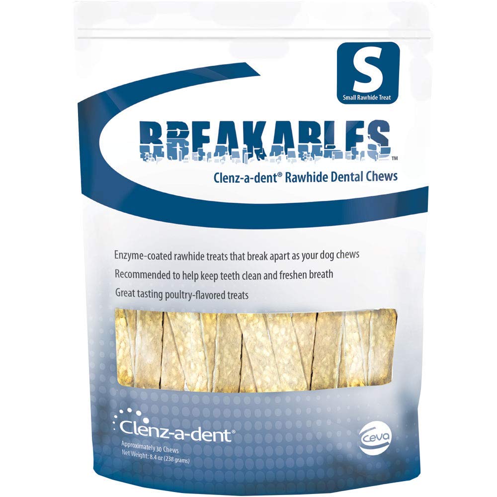 Ceva Clenz-A-Dent Breakables Rawhide Dental Chews for Dogs