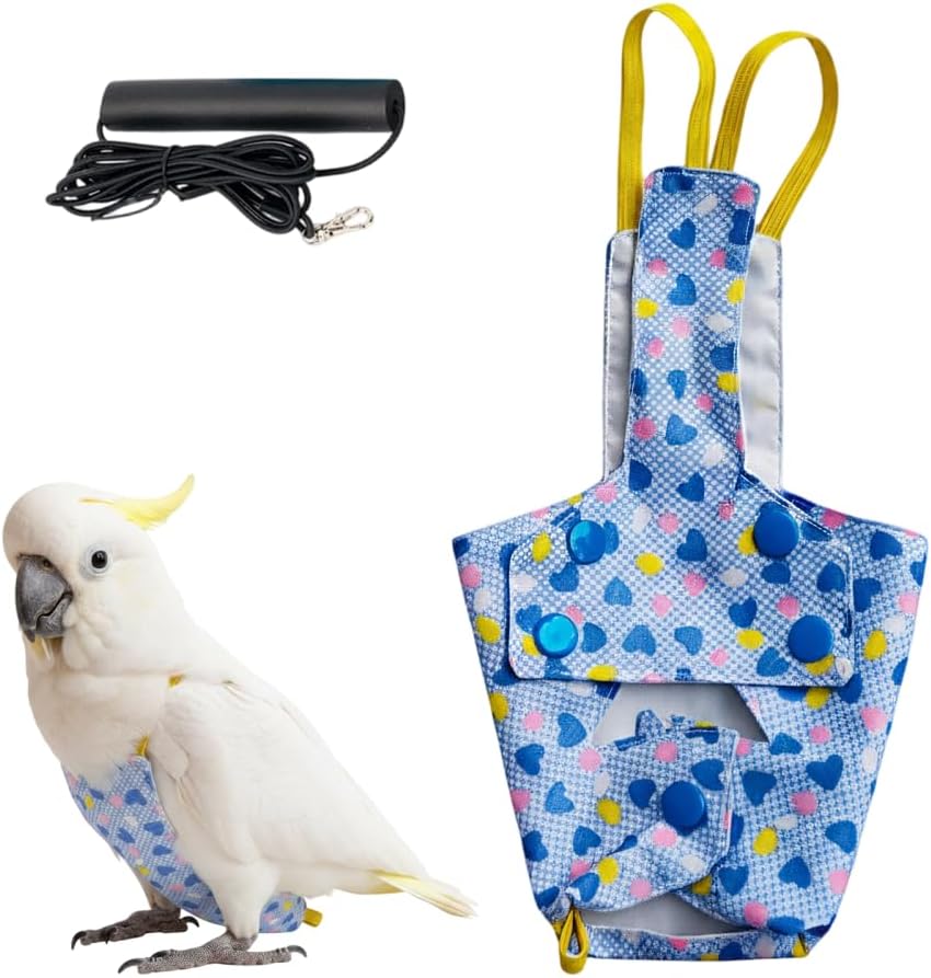 Washable Bird Harness Leash Set