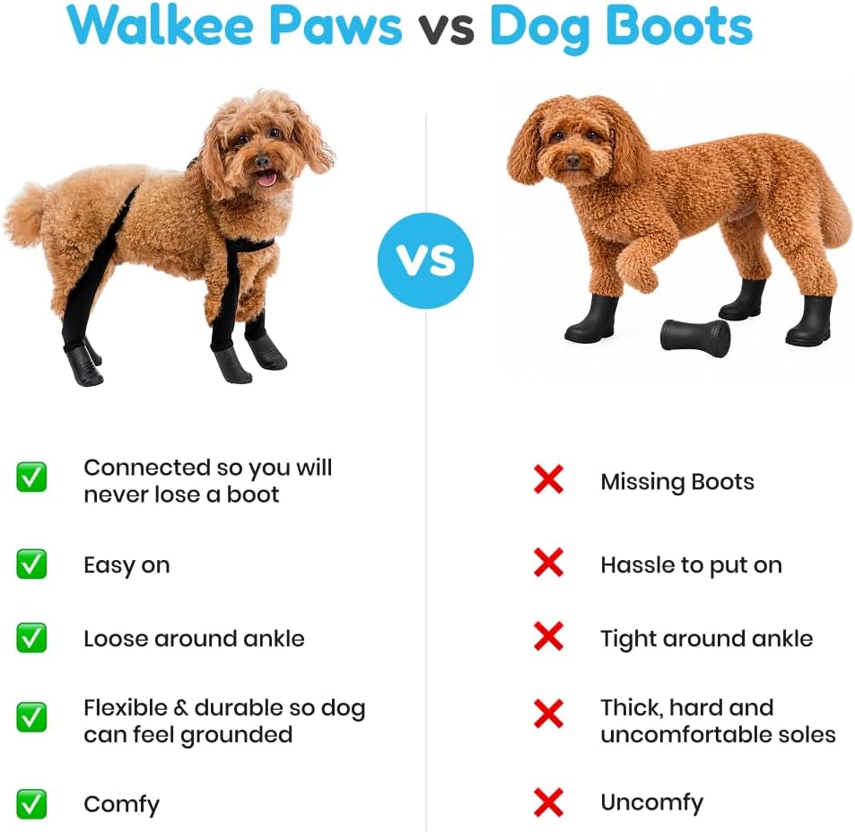 Walkee Paws Dog Snow Boots for Winter, Booties & Leggings