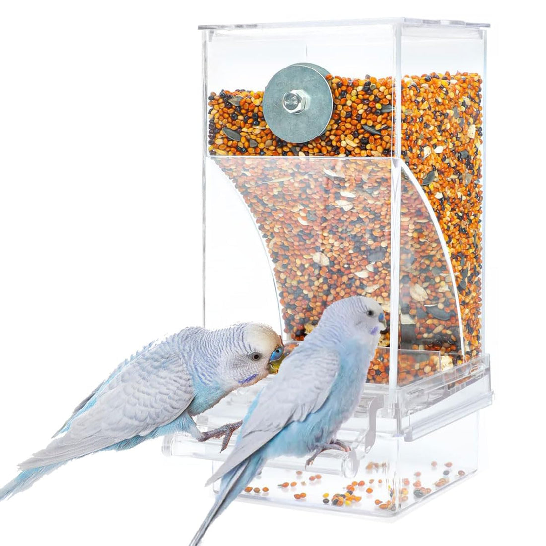 Bird Parrot Feeders, No Mess Automatic Cage Feeder Dispenser Food