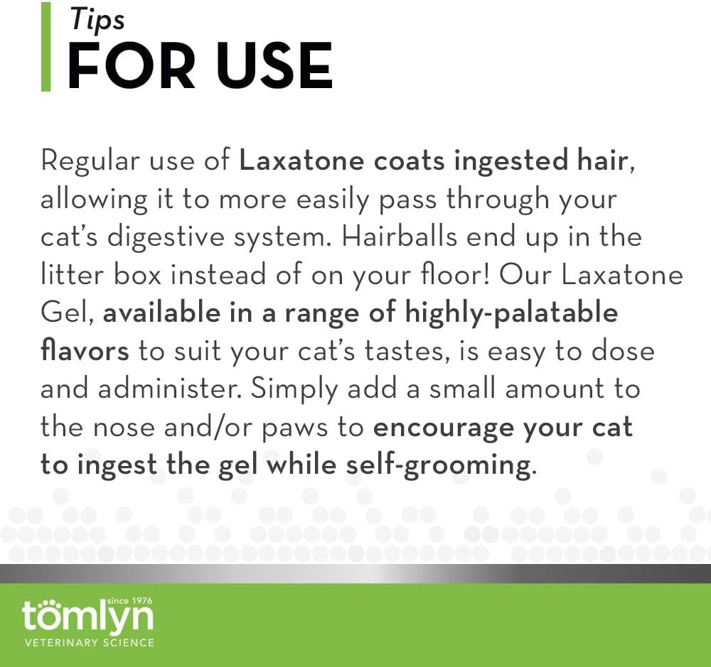 TOMLYN Laxatone Catnip Flavored Hairball Remedy Gel for Cats