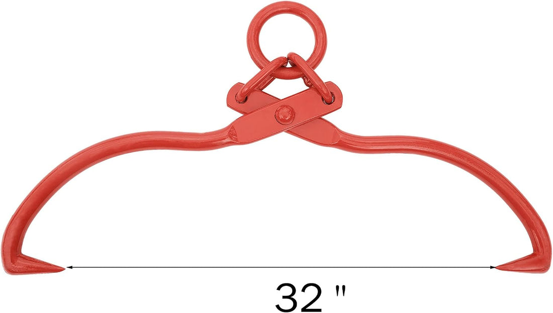 Skidding Tongs Log Grabber, Red, 32-inch