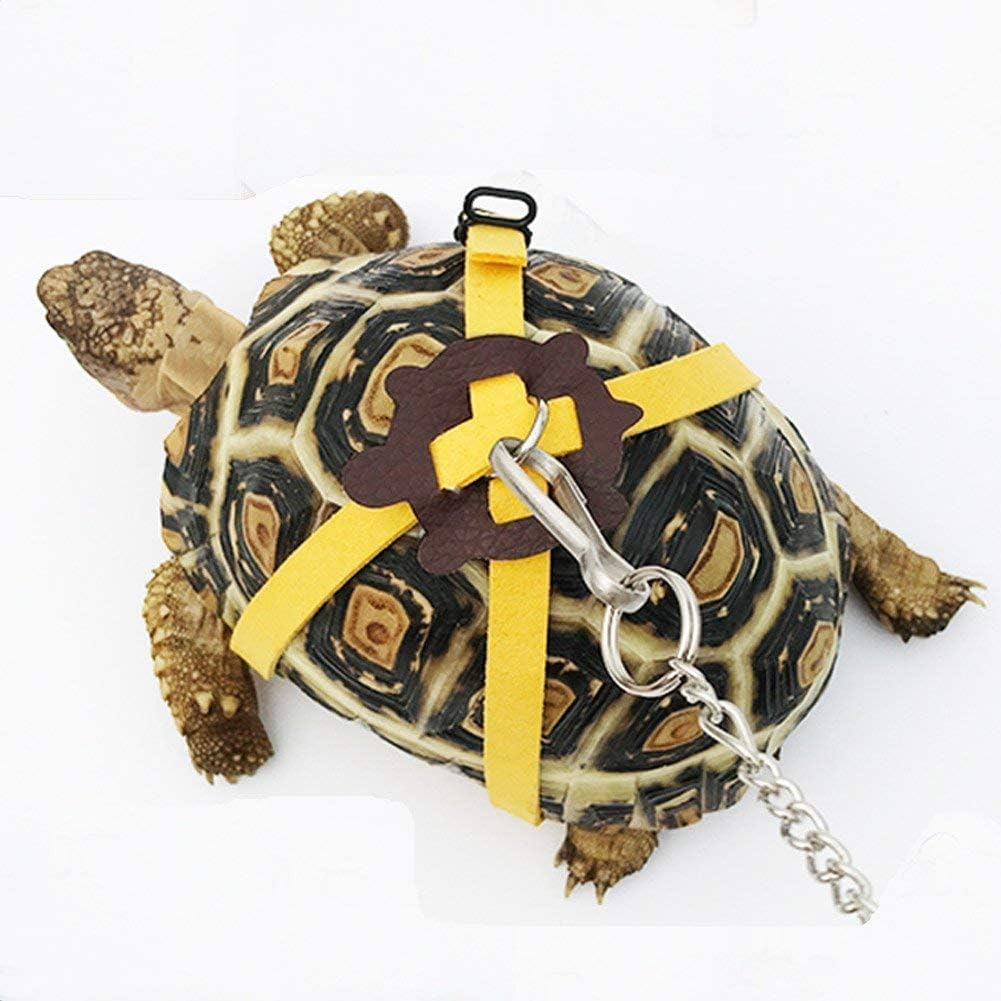 Adjustable Turtle Harness Leashes Soft Leather Harness Strap