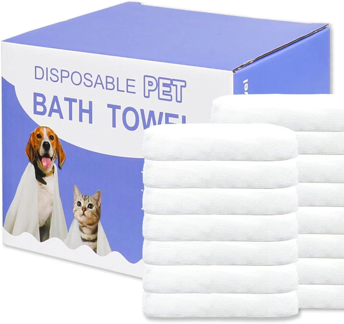 15-Pack Disposable Pet Bath Towels