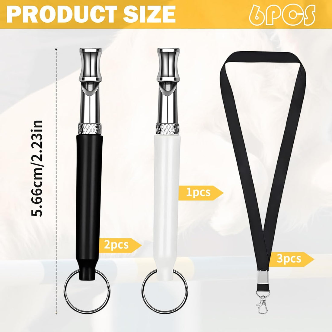 3Pcs Dog Whistle To Stop Barking,For Training Recall,Professional