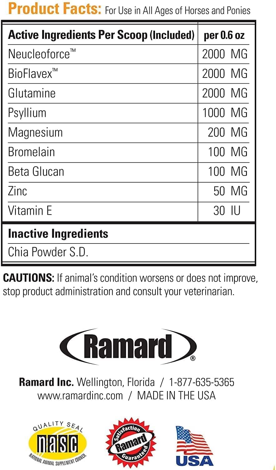 Ramard Total Calm & Focus Horse Calming Supplement, Magnesium