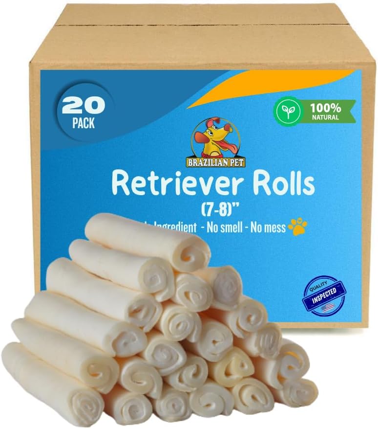 Brazilian Pet Premium Extra Thick Retriever Rolls 7-8 Inches