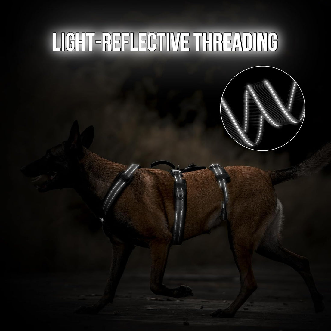 OneTigris Dog Harness No Pull Adjustable Tactical Harness with Soft