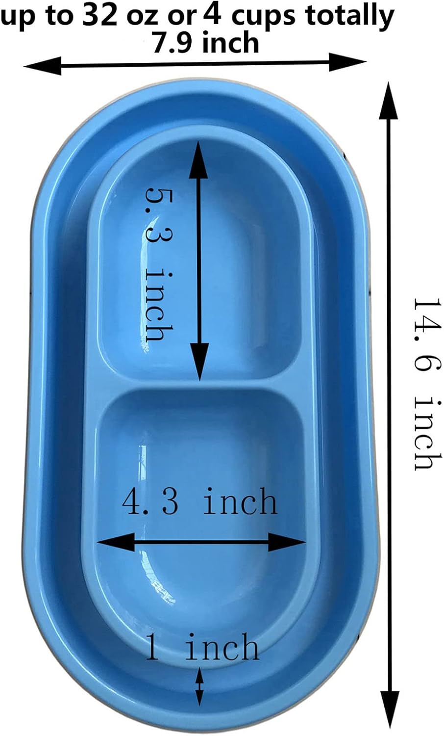 Ant Proof No Spill Cat Dog Pet Bowl 32 Oz Spill Proof Food Water