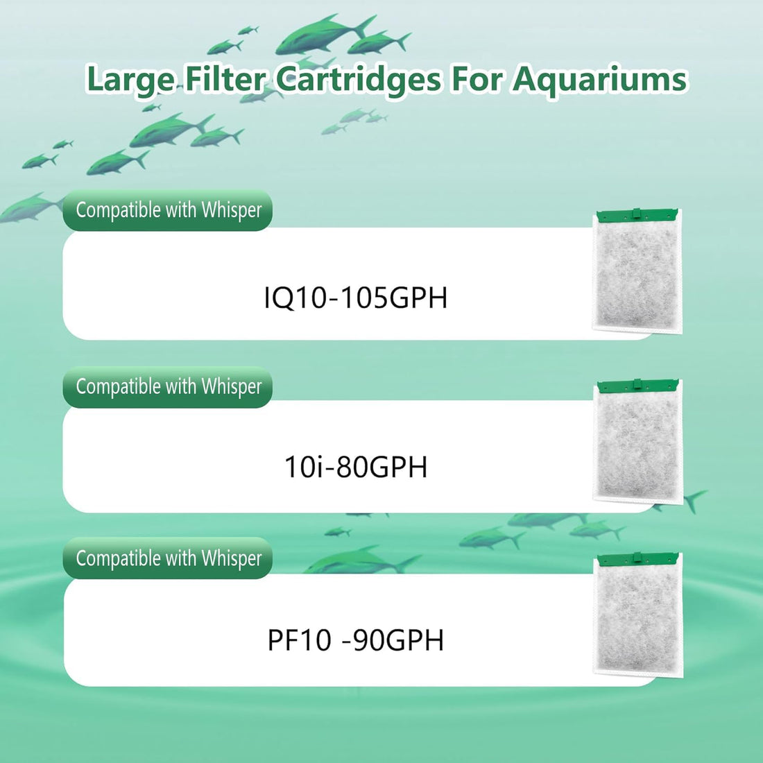 Aquarium Filter Cartridge Medium Compatible with Whisper Power Filter