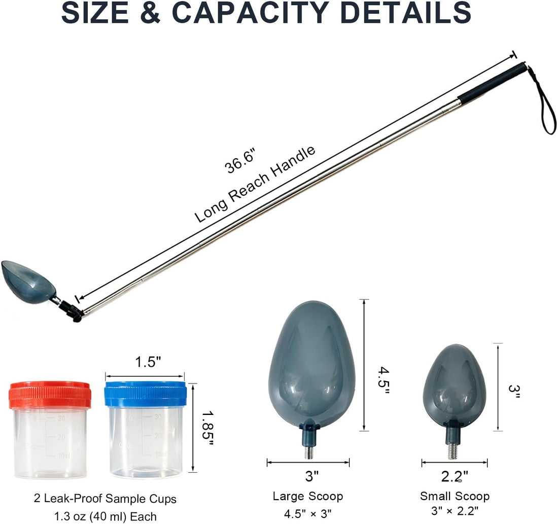Dog Cat Urine Collector with 42" Telescopic Handle