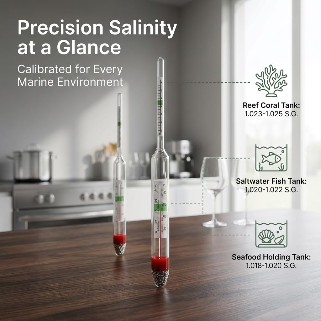 Glass Floating Hydrometer with Built‑in Thermometer