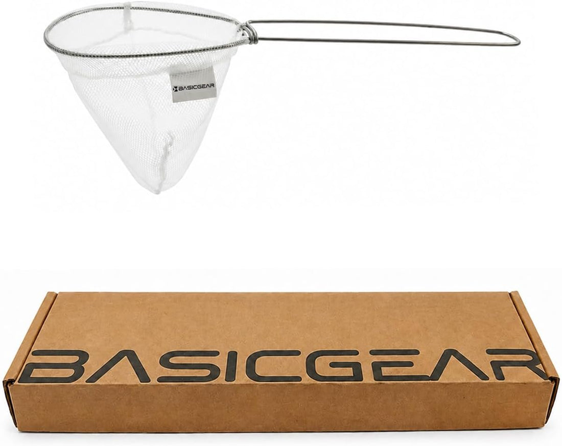 BasicGear Minnow Dip Net, 12 in, Micro Mesh for Bait Bucket
