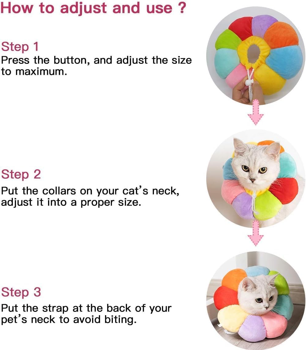 Cat Small Dog Recovery Collar, Cute Neck Cone After Surgery
