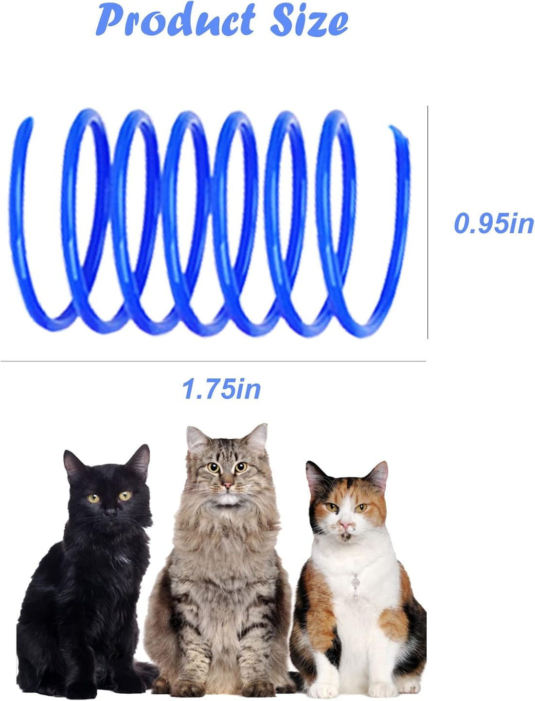 ISMARTEN 100 Pack Pet Wide Colorful Springs Cat Toys Plastic Coil