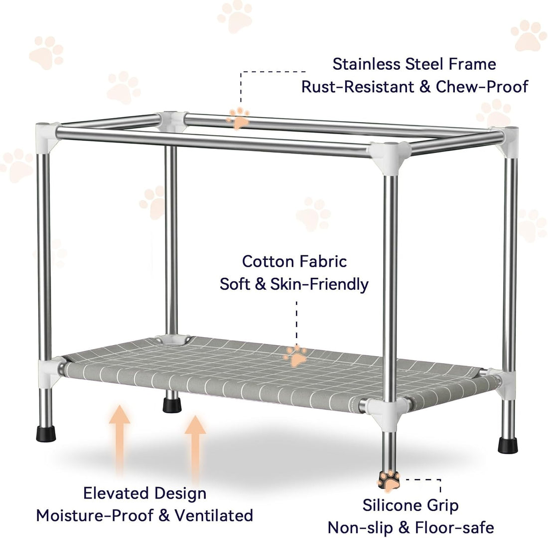 Medium Elevated Dog Crate with Removable Cover