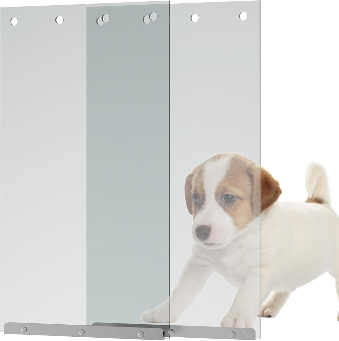 2-Pack Extra Large Transparent Dog Door Replacement Flaps Size 9 3/4"