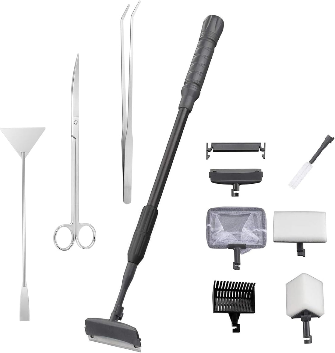 Carefree Fish 4IN1 Aquarium Cleaning Tools Long Handle Algae Scraper