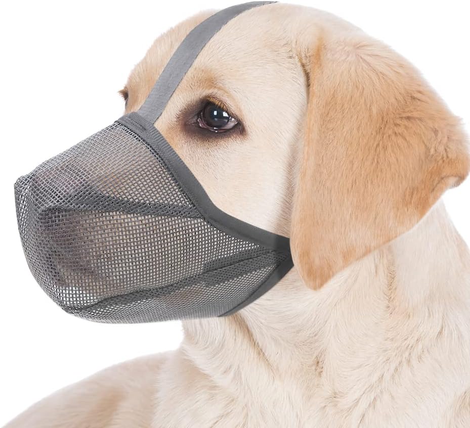Dog Muzzle, Soft Mesh Covered Muzzles for Dogs