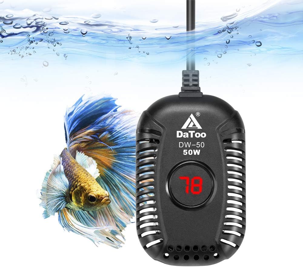 DaToo Small Aquarium Heater 50W Mini Fish Tank Heater 50 Watt