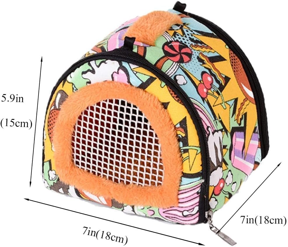 Hamster Carrier Bag Rat Travel Carrier for Gerbils Mice Sugar Gliders