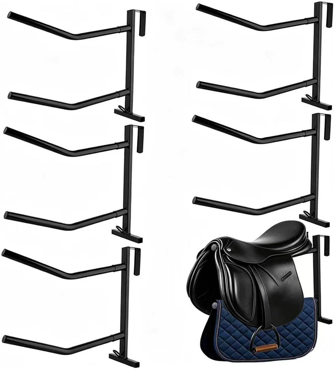 2 Pack Portable Saddle Rack,Heavy Duty Removable Saddle Rack Stand