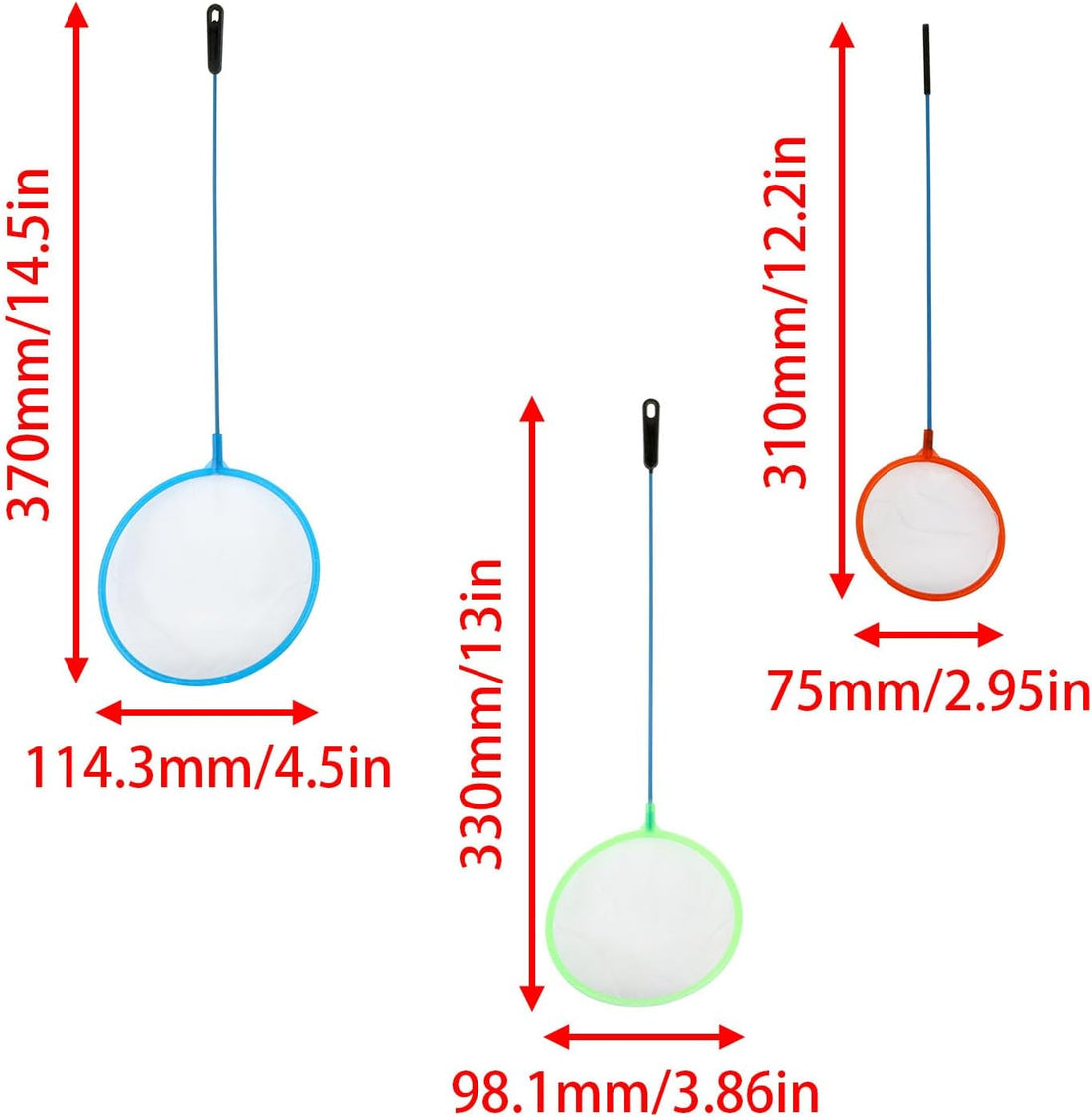 3-Piece Sets Aquarium Fish Net Mini Baby Bumper Shrimp Net Small
