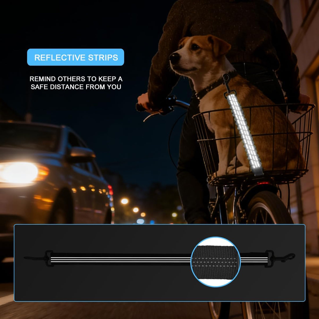 MATTISAM Dog Seat Belt for Bike Basket
