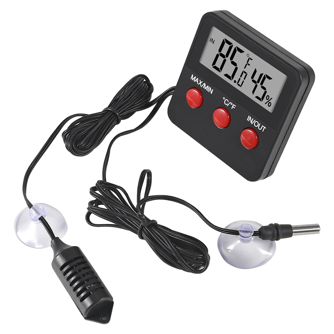 3PCS Digital Reptile Thermometer and Humidity Gauge Remote Probes