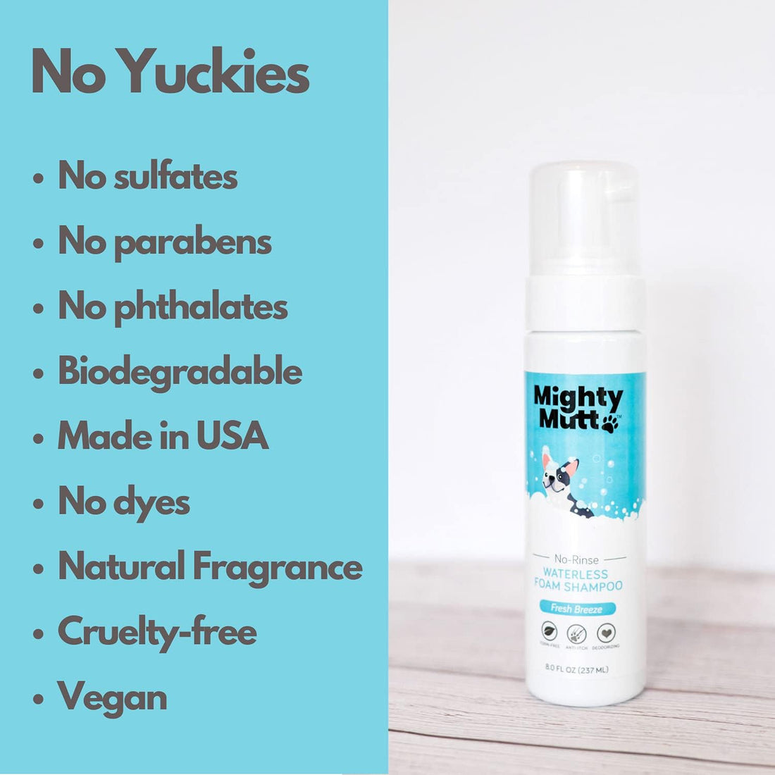 Mighty Mutt Hypoallergenic Waterless Dog Shampoo
