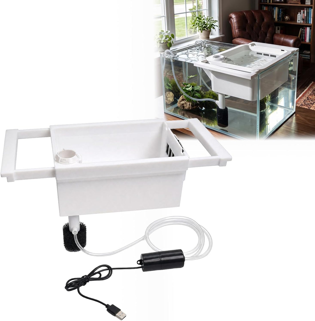 Aquarium Fry Breeder Tray,Air-Driven Water Flow Fish Breeder Box